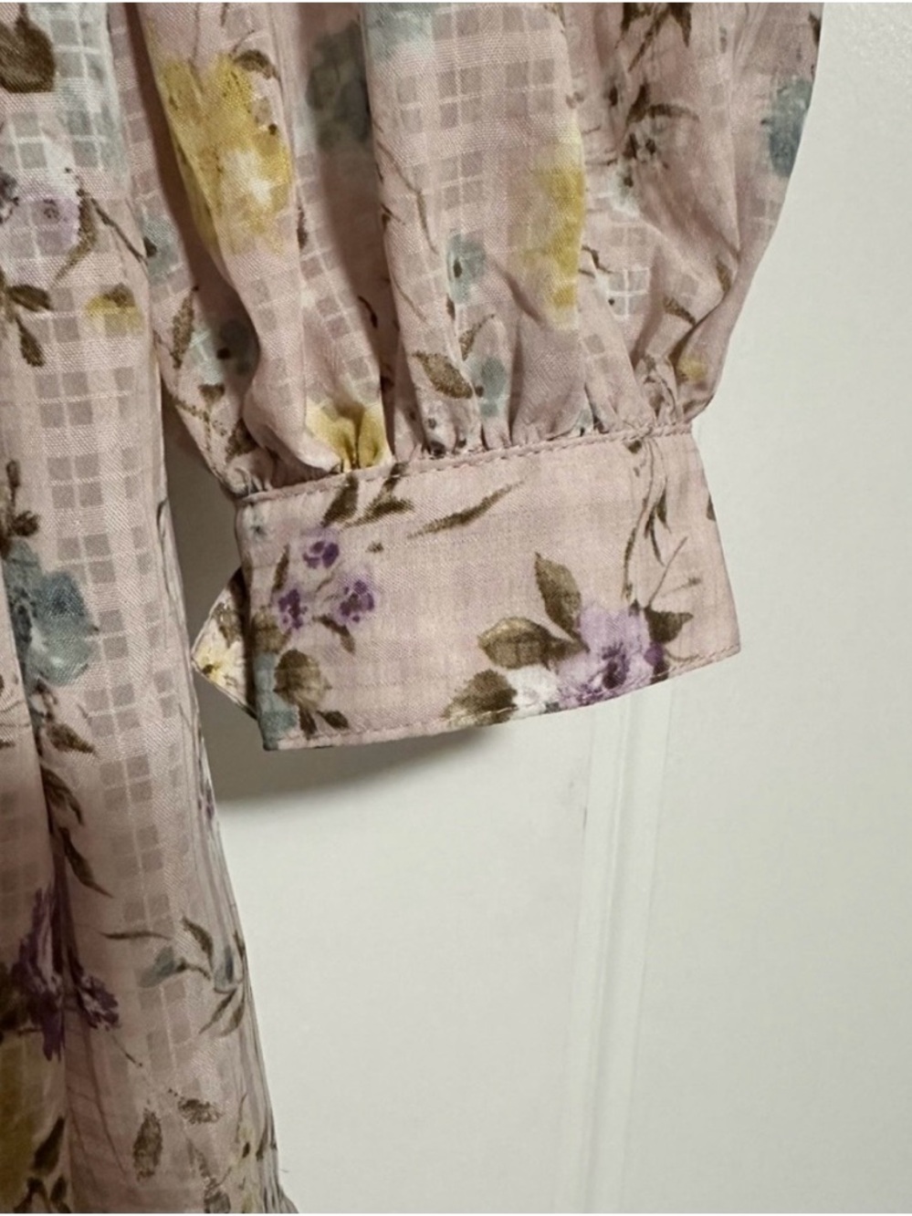 Blu Pepper Pastel Pink Floral Smocked Midi Dress - Picture 5 of 10